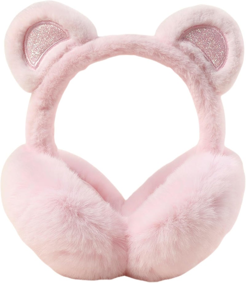 KEEPFLY Store Kids Girls Winter Earmuffs Warm Cute Plush Cat Ears Muffs Toddler Boys Ear Warmer Outdoor Ear Covers - Image 1